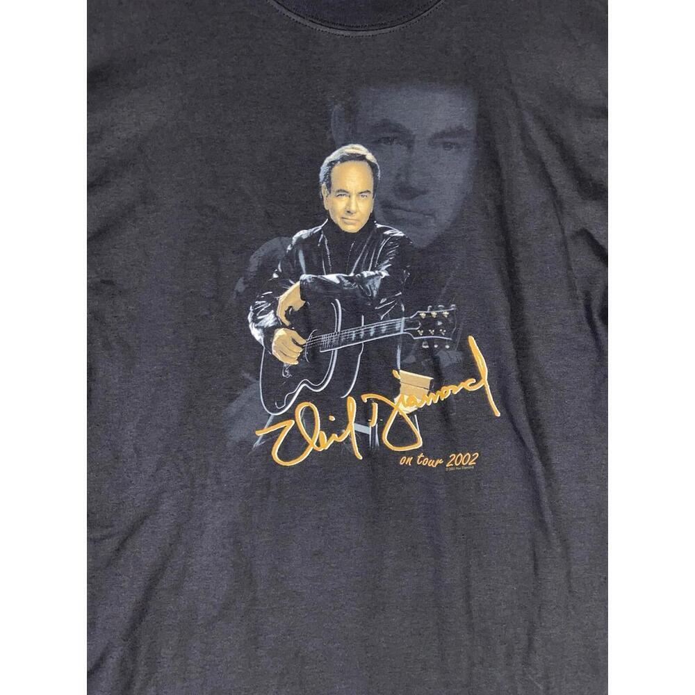 Vintage Neil Diamond T Shirt Mens L Live In Concert 2001-2002 USA Made Y2K H2P